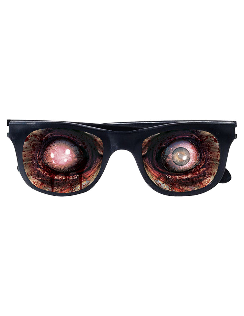 Vue de face des lunettes yeux de zombie pour adulte