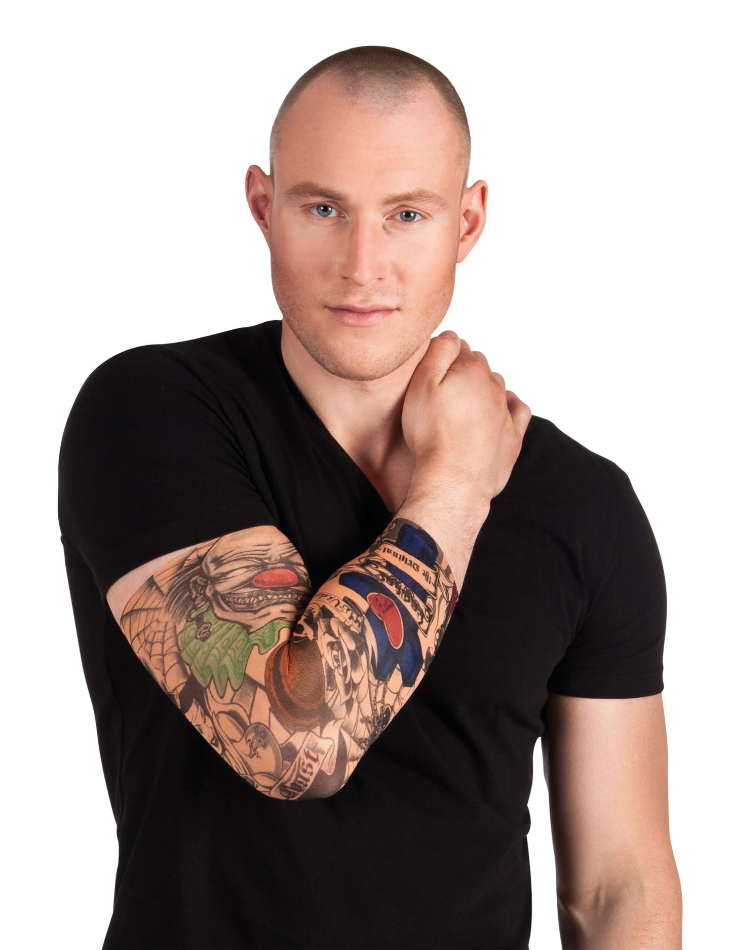 Manches tatouages clown pour adulte multicolores