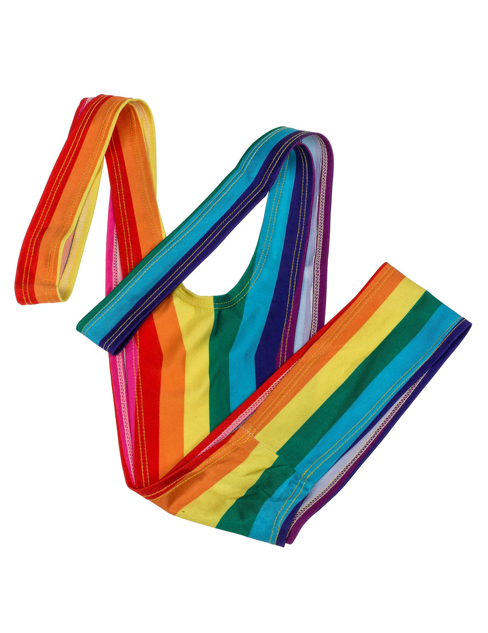 Mise à plat du mankini arc en ciel pour adulte