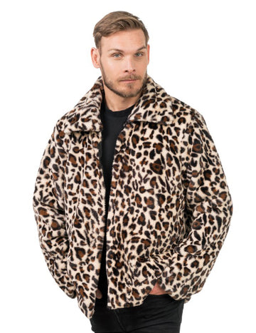 Odrasli leopard lažni krzneni plašč