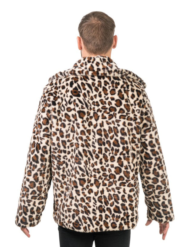 Odrasli leopard lažni krzneni plašč