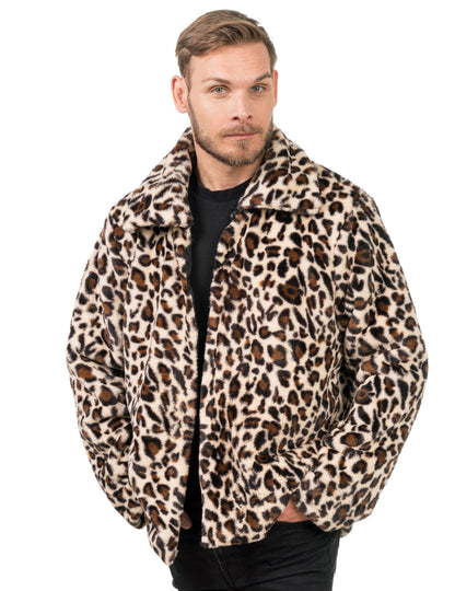 Odrasli leopard lažni krzneni plašč