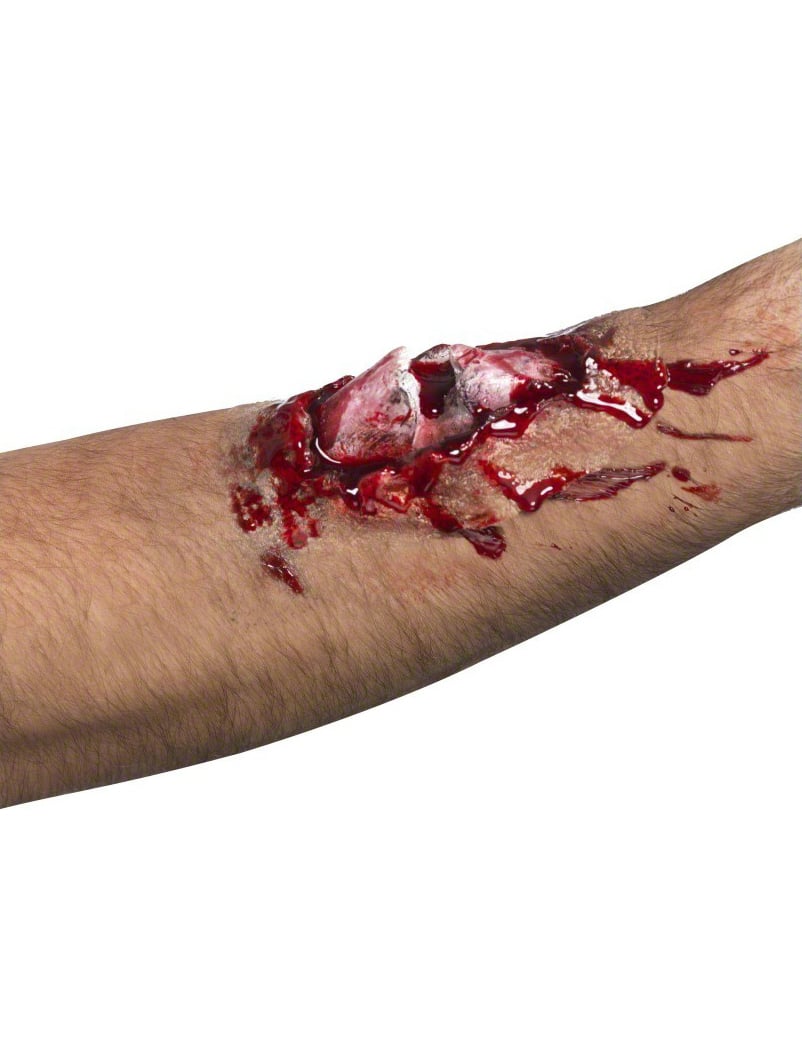Fausse blessure os cassé pour adulte ensanglantée