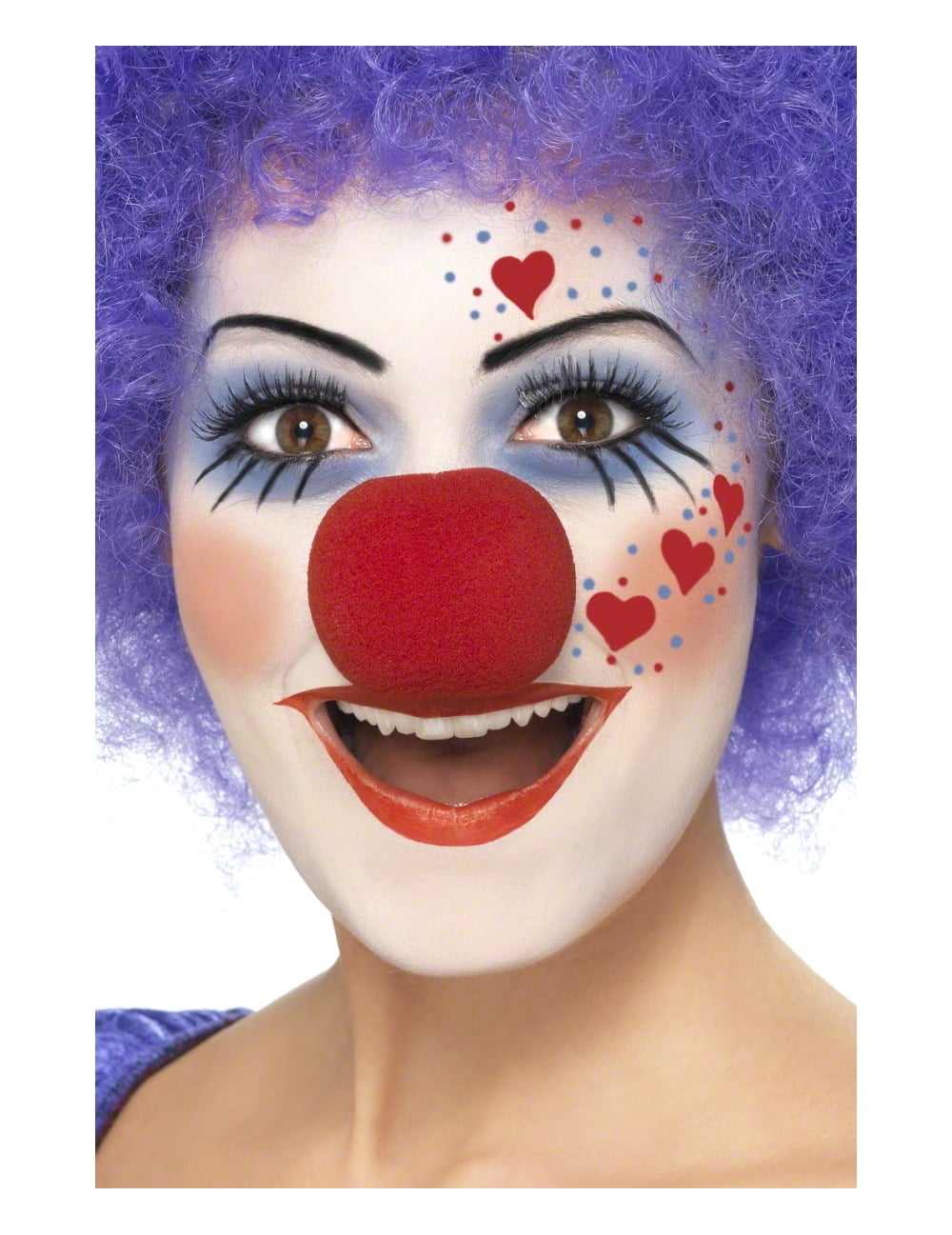 Illustration du résultat sur le visage du maquillage crayons de clown pour enfant