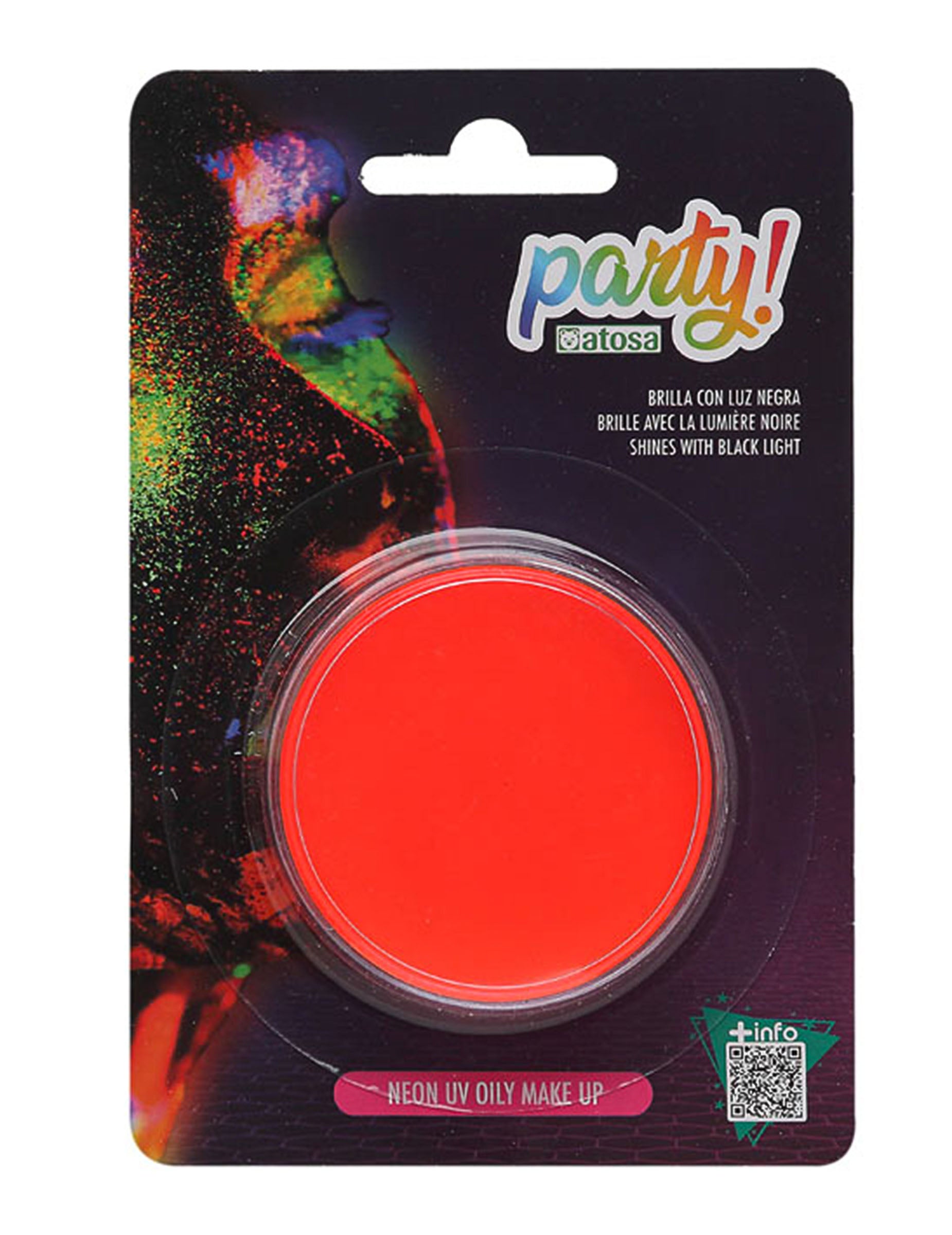 Maquillage néon pour fête orange fluo