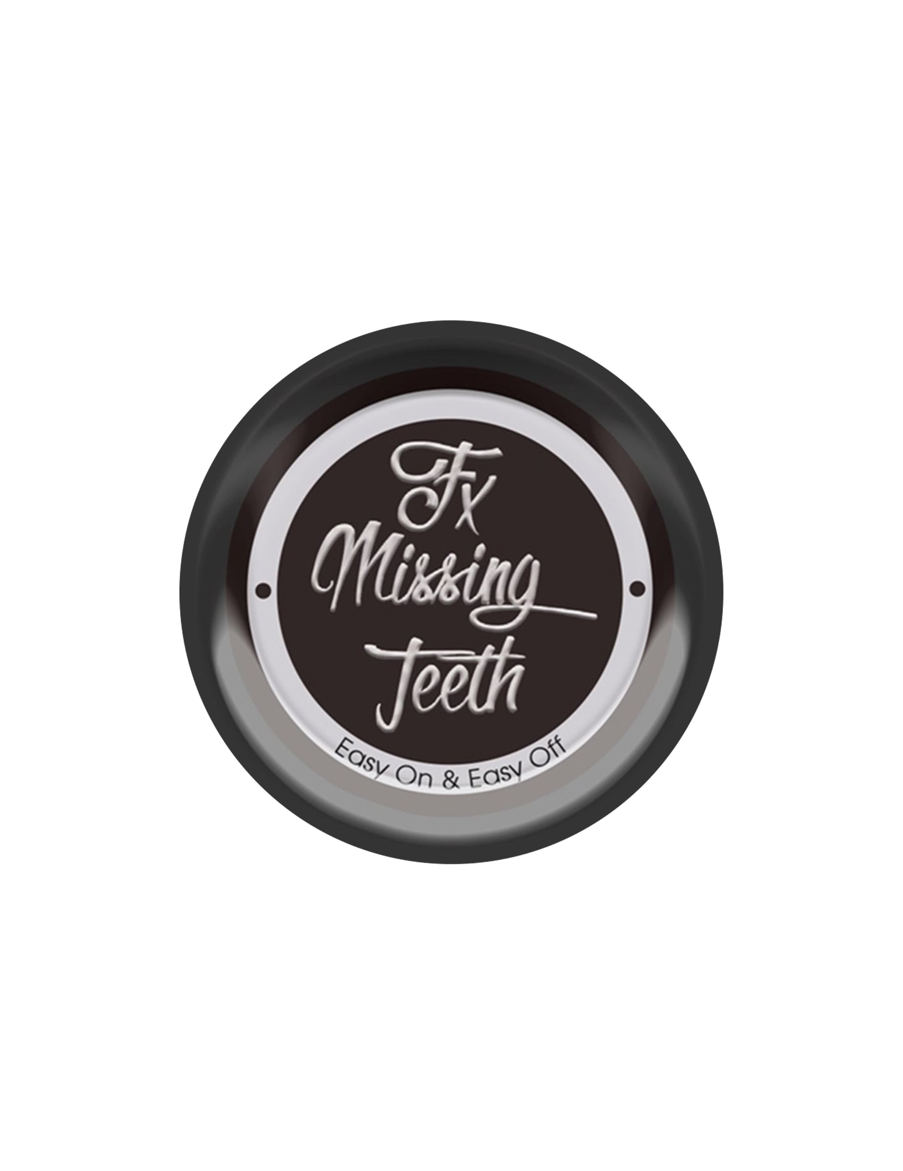 Gros plan sur le couvercle du maquillage pour dent noire