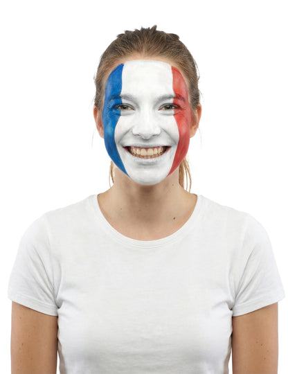 Vue de face du maquillage supporter France