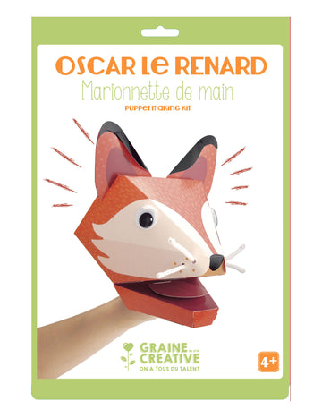 Kartonska ročna lutka Oscar Lisjak 20,5 x 29 cm komplet za montažo