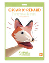 Marionnette de main en carton Oscar le renard pour enfant orange