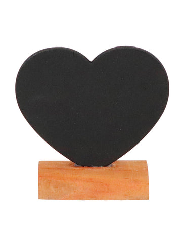 Kartica za kraje v obliki srca iz skrilavca 7 x 7 cm starinska poroka