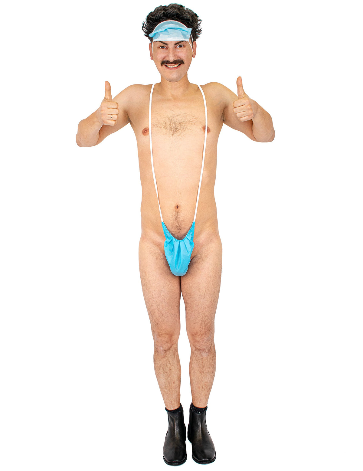 Mankini bleu pour homme bleu turquoise