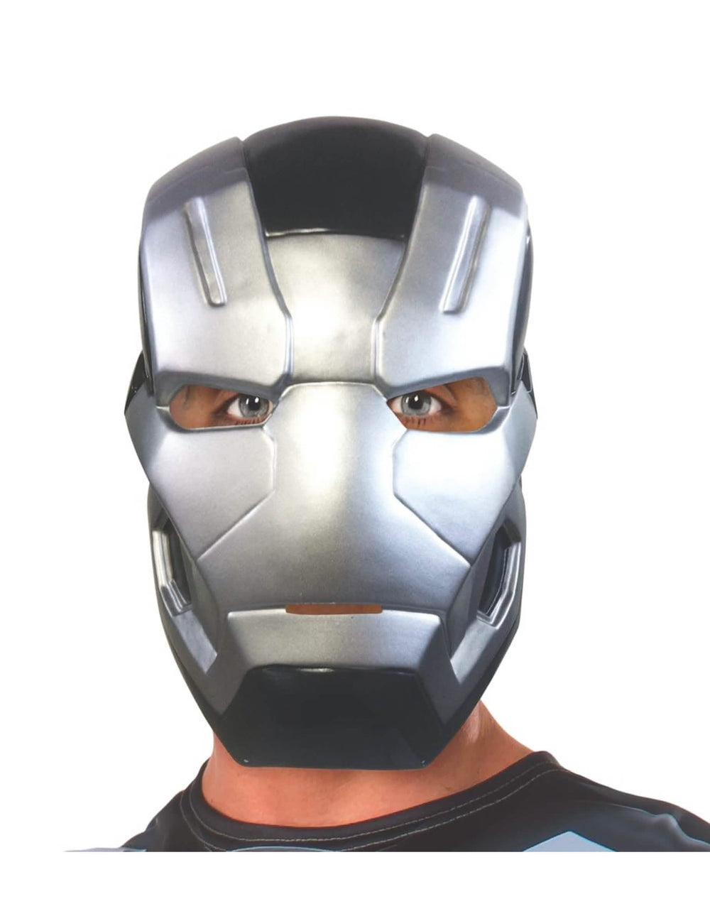 Polovična maska War Machine Captain America Civil War za odrasli, siva srebrna in črna