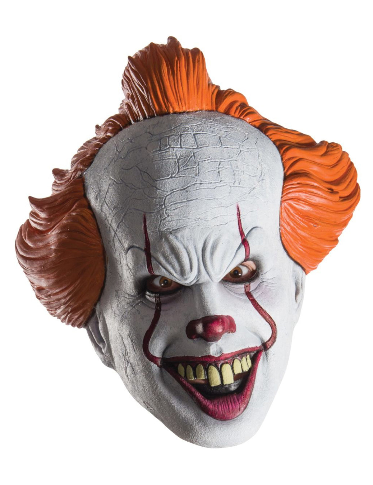 Masque Ça™ pour adulte blanc et orange aux dents jaunes