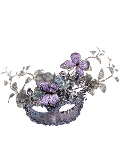 Détail des papillons et du branchage du masque papillon et branchage