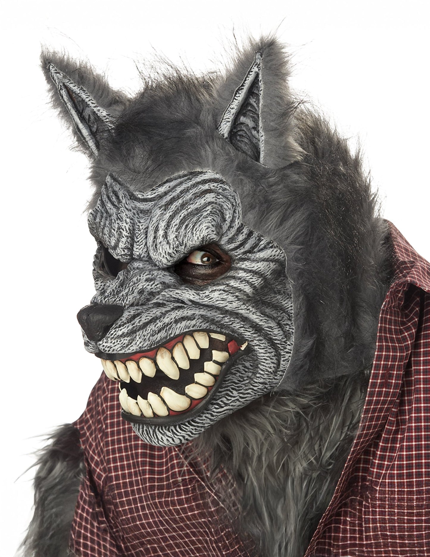 Vue de profil du masque articulé loup garou ani-motion™