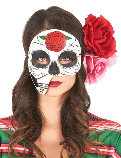 Dia asimetrična maska ​​odraslega Los Muertosa
