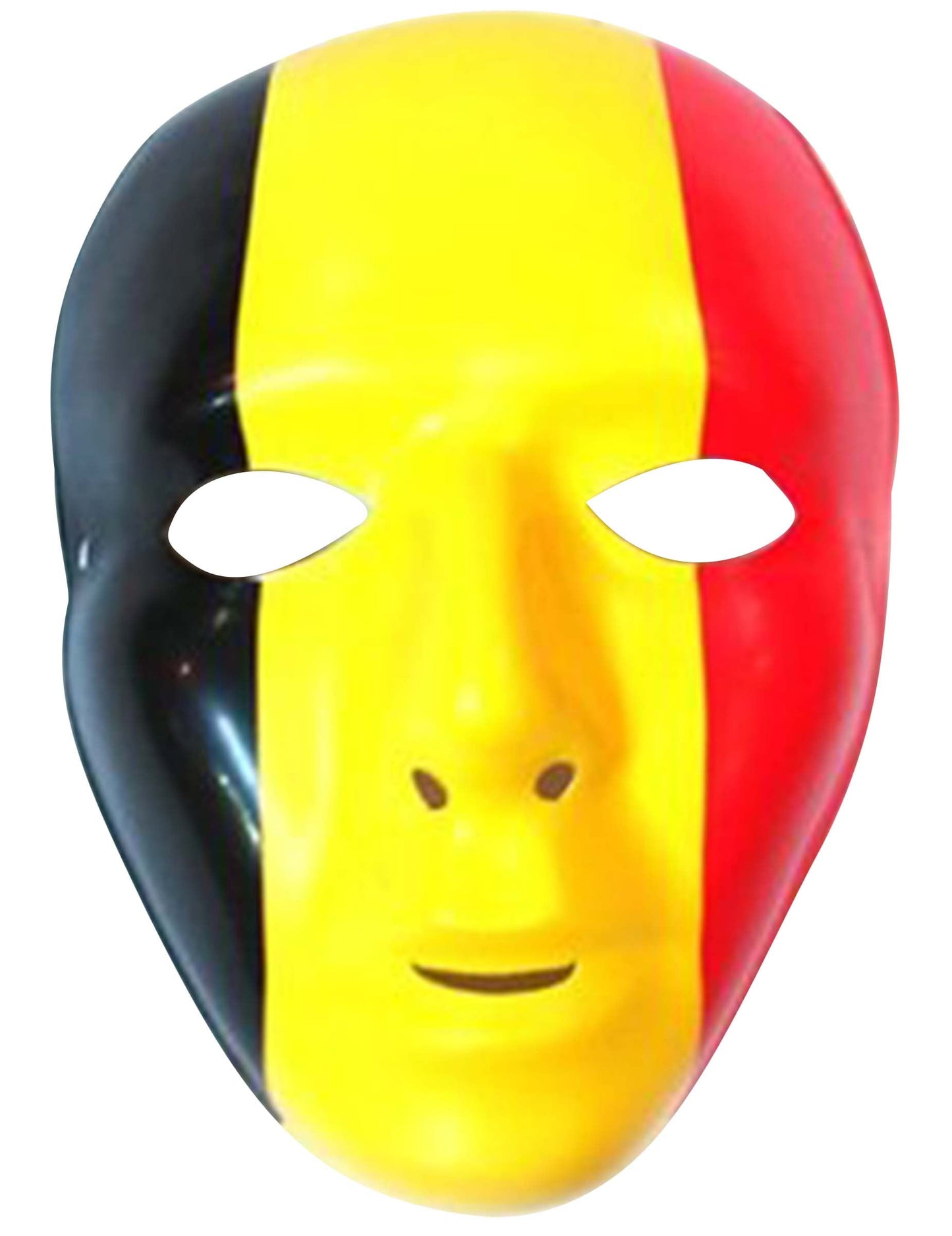 Masque Belgique pour adulte noir jaune et rouge