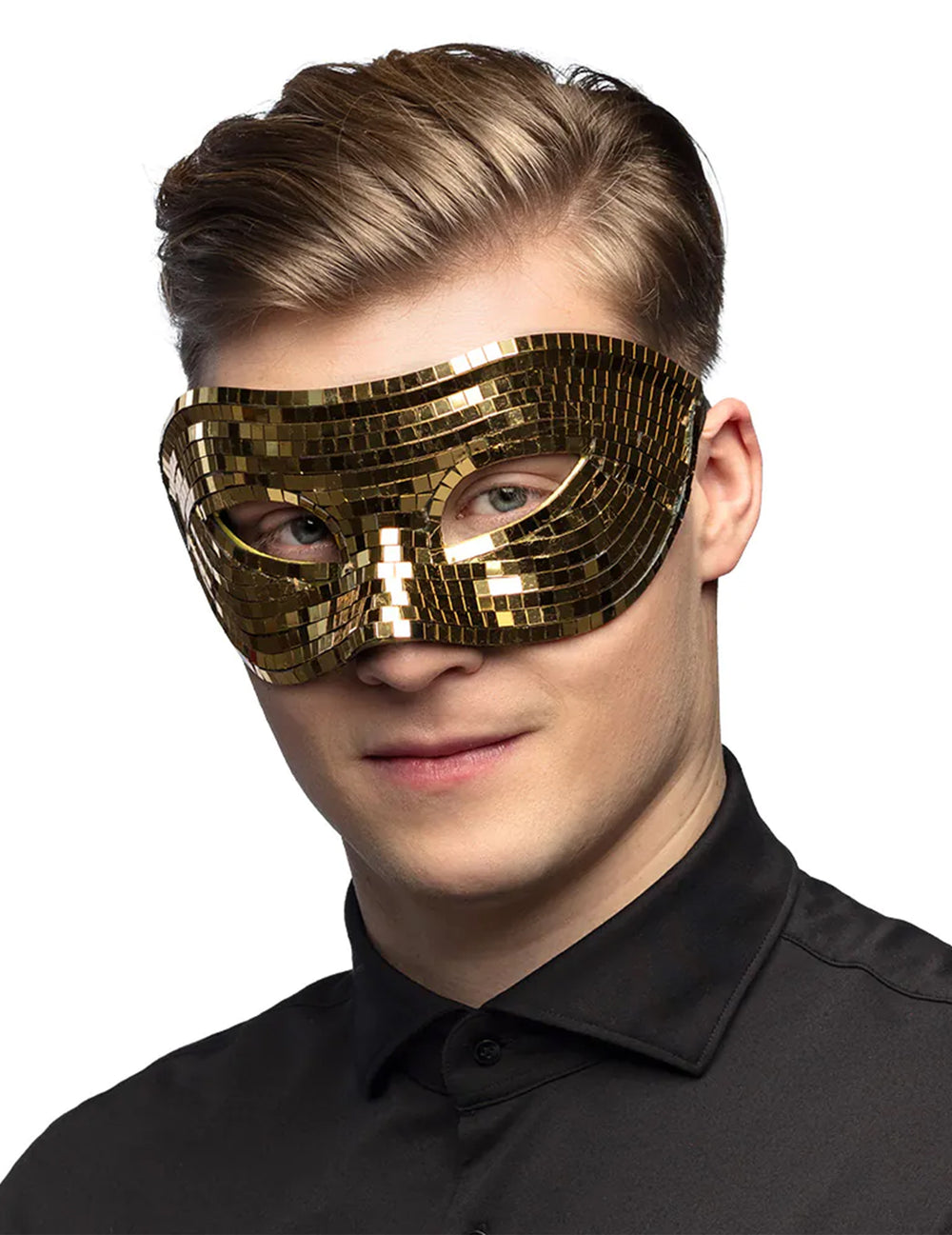Masque disco à facettes pour adulte doré