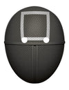 Masque en carton plat gardien de jeu carré pour adulte noir et blanc