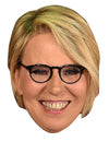 Kartonska maska Maria de Filippi za odrasle, blondinka z črnimi očali