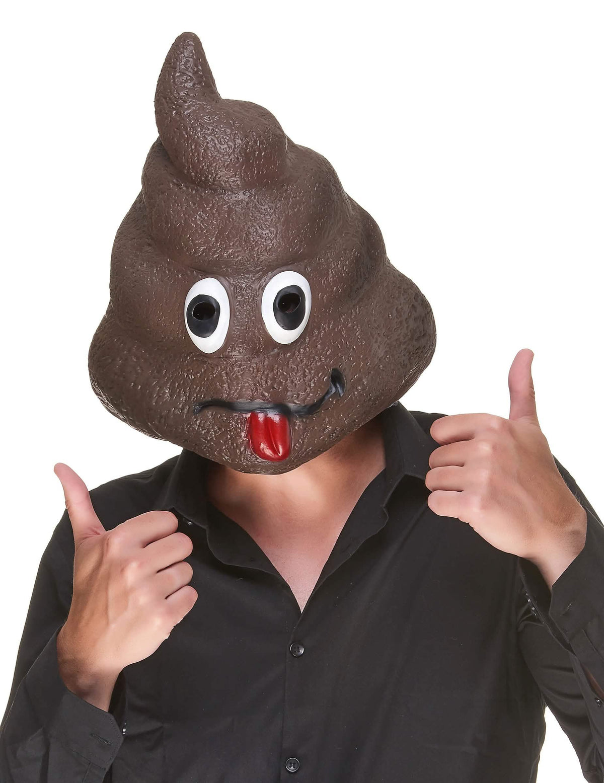 Maske iz lateksa Kake za odrasli rjava z iztegnjenim jezikom