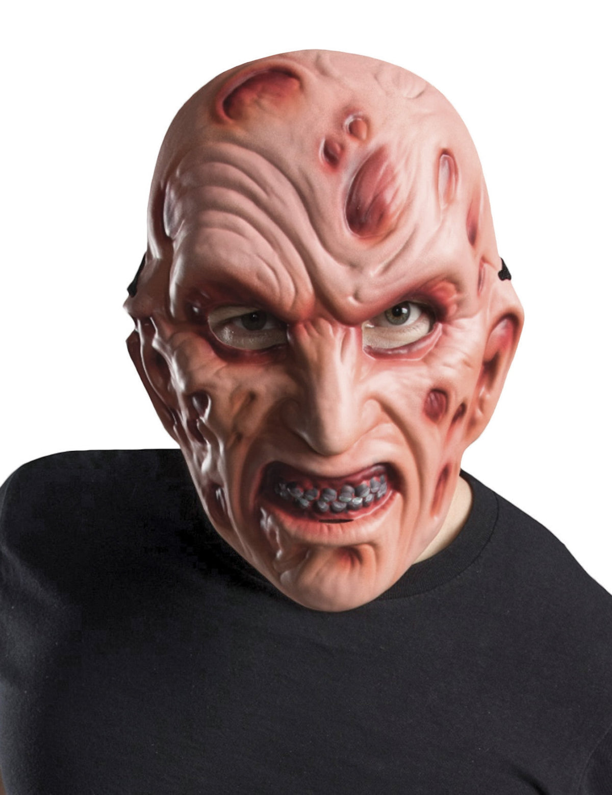 Masque en plastique Freddy pour adulte chair avec brûlures rouges