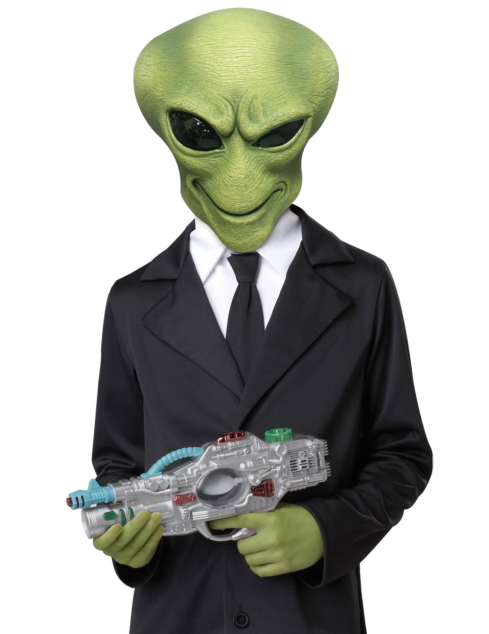 Masque et gants alien pour adulte verts