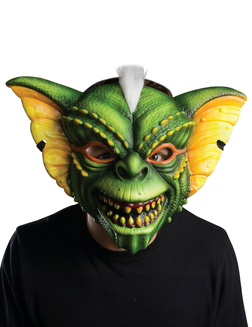 Masque Gremlins™ pour adulte vert avec crête blanche