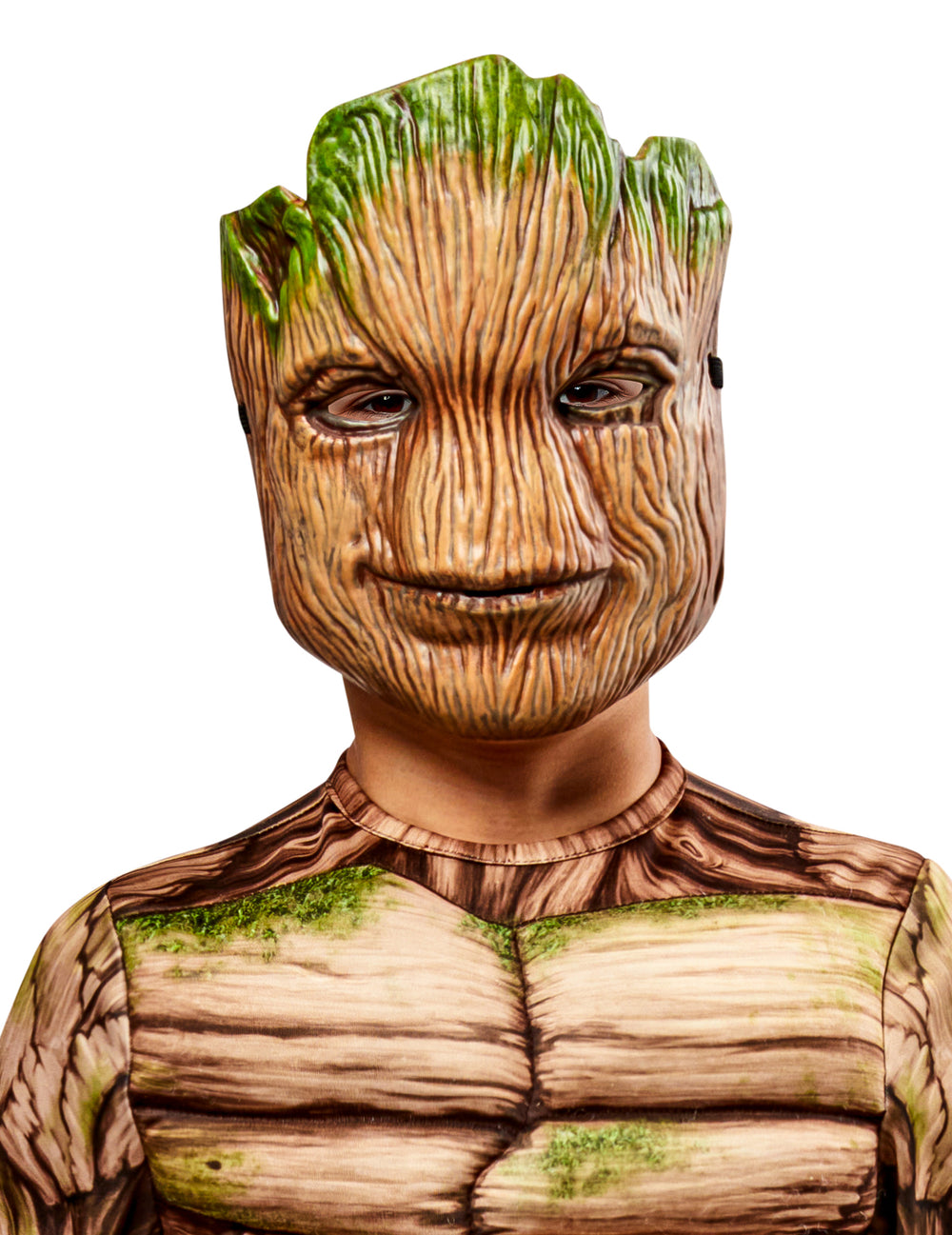 Masque Groot Les Gardiens de la galaxie pour enfant marron et vert effet bois