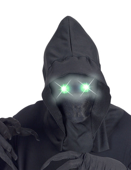 V polnem kapuco nevidna maska ​​za obraz in očeh odraslih zelene svetlobe