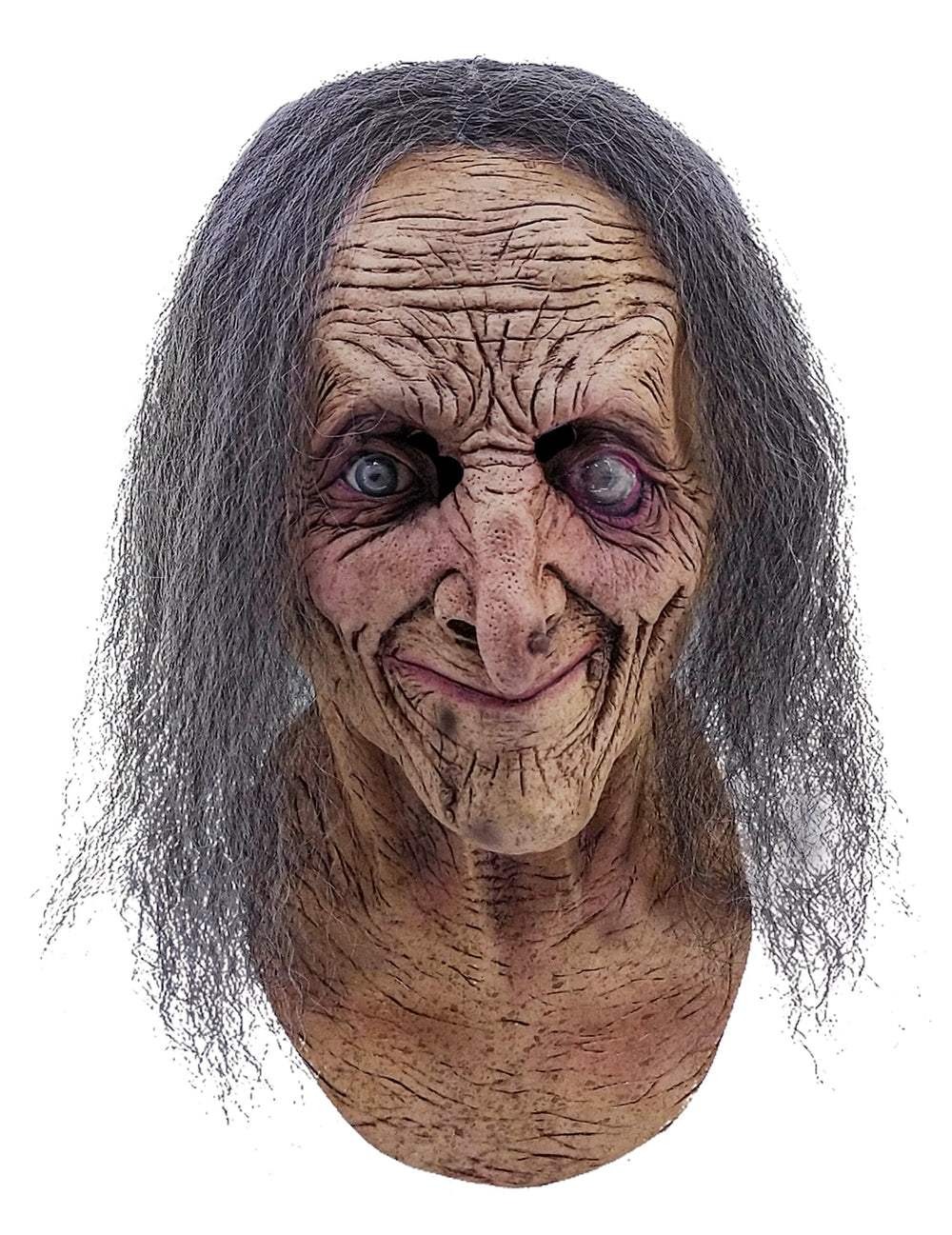 Vue de face du masque intégral vieille sorcière
