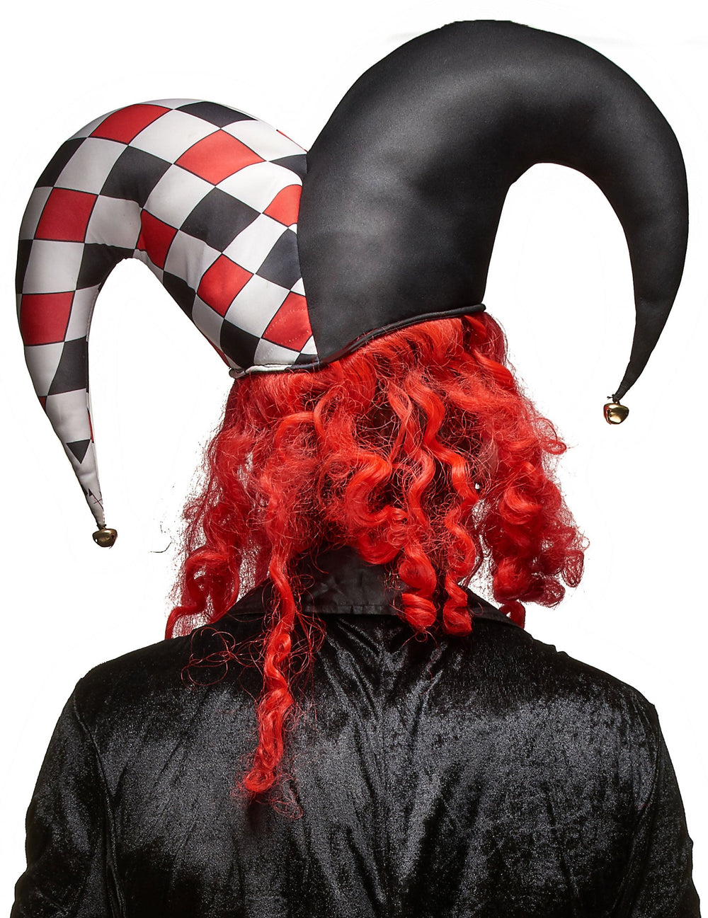 Vue de dos du masque latex joker terrifiant