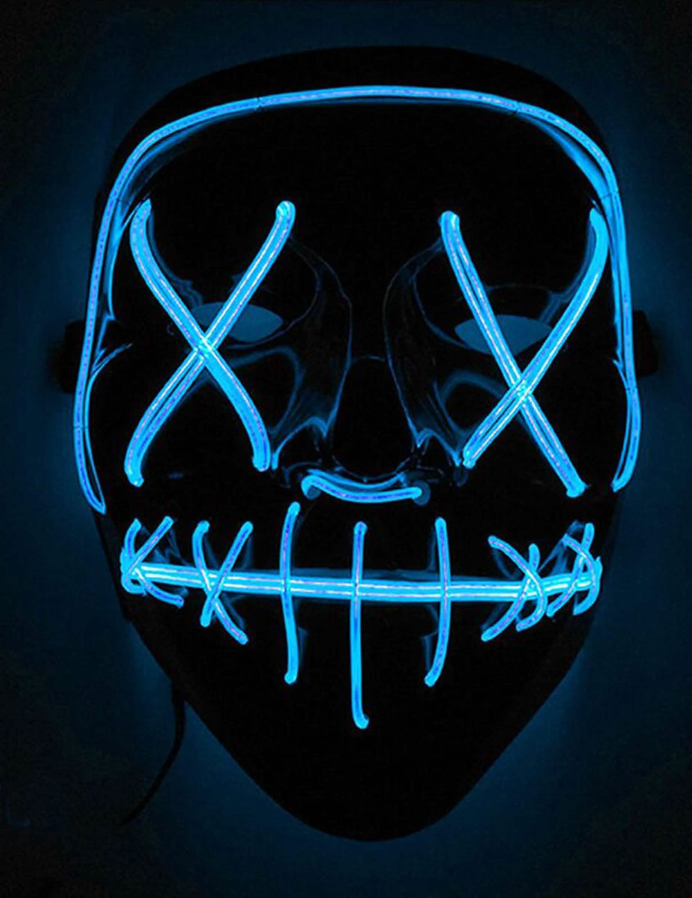 Masque led lumineux pour adulte bleu