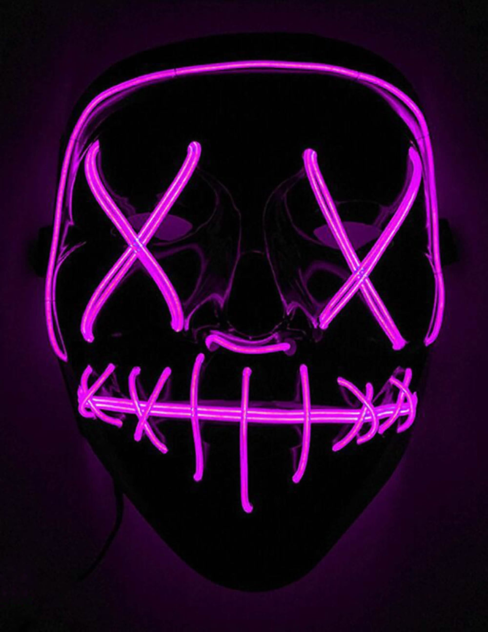 Masque led lumineux pour adulte fuchsia