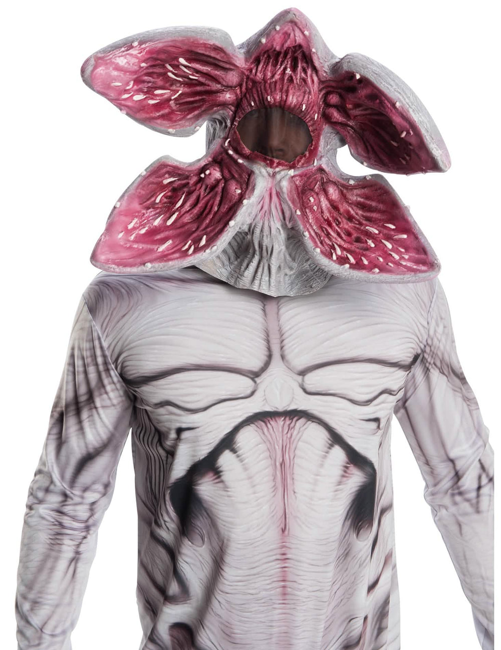 Artikulirana luksuzna maska Demogorgon Stranger Things za odrasli siva in roza