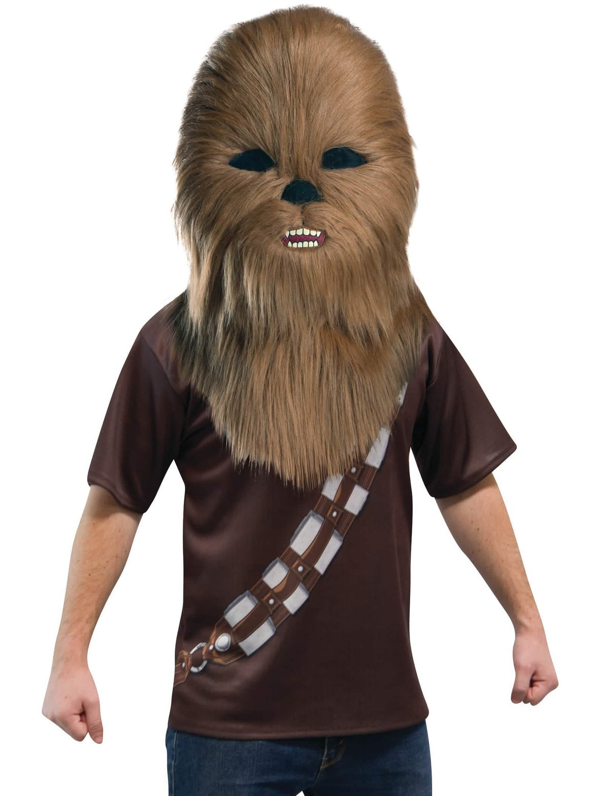 Maska maskote Chewbacca za odrasli rjava iz umetnega krzna