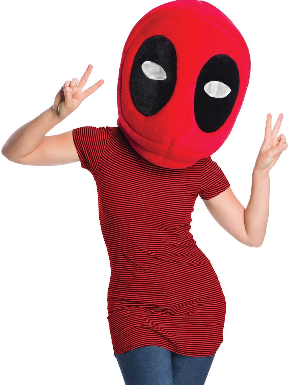 maskota Deadpool za odrasli rdeča in črna v plišu