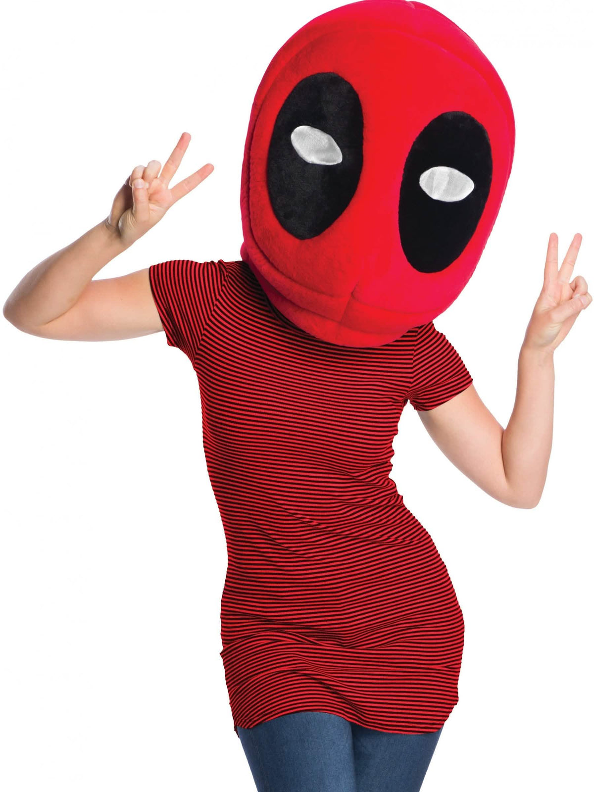 maskota Deadpool za odrasli rdeča in črna v plišu