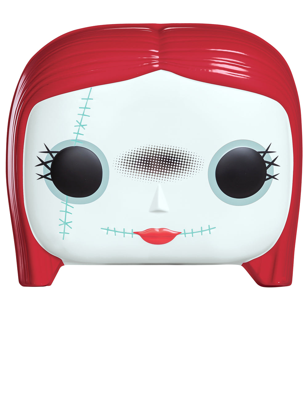 Masque Sally Funko Pop™ pour adulte blanc et rouge avec coutures