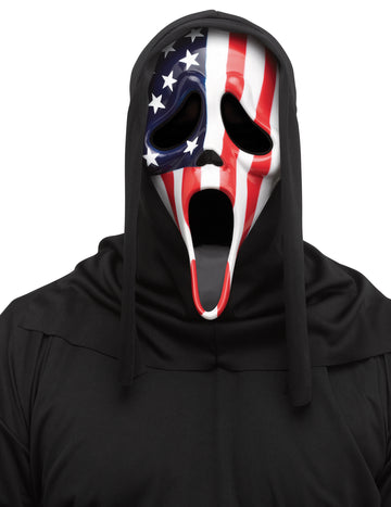 Maska Scream™ z ameriško zastavo za odrasle 