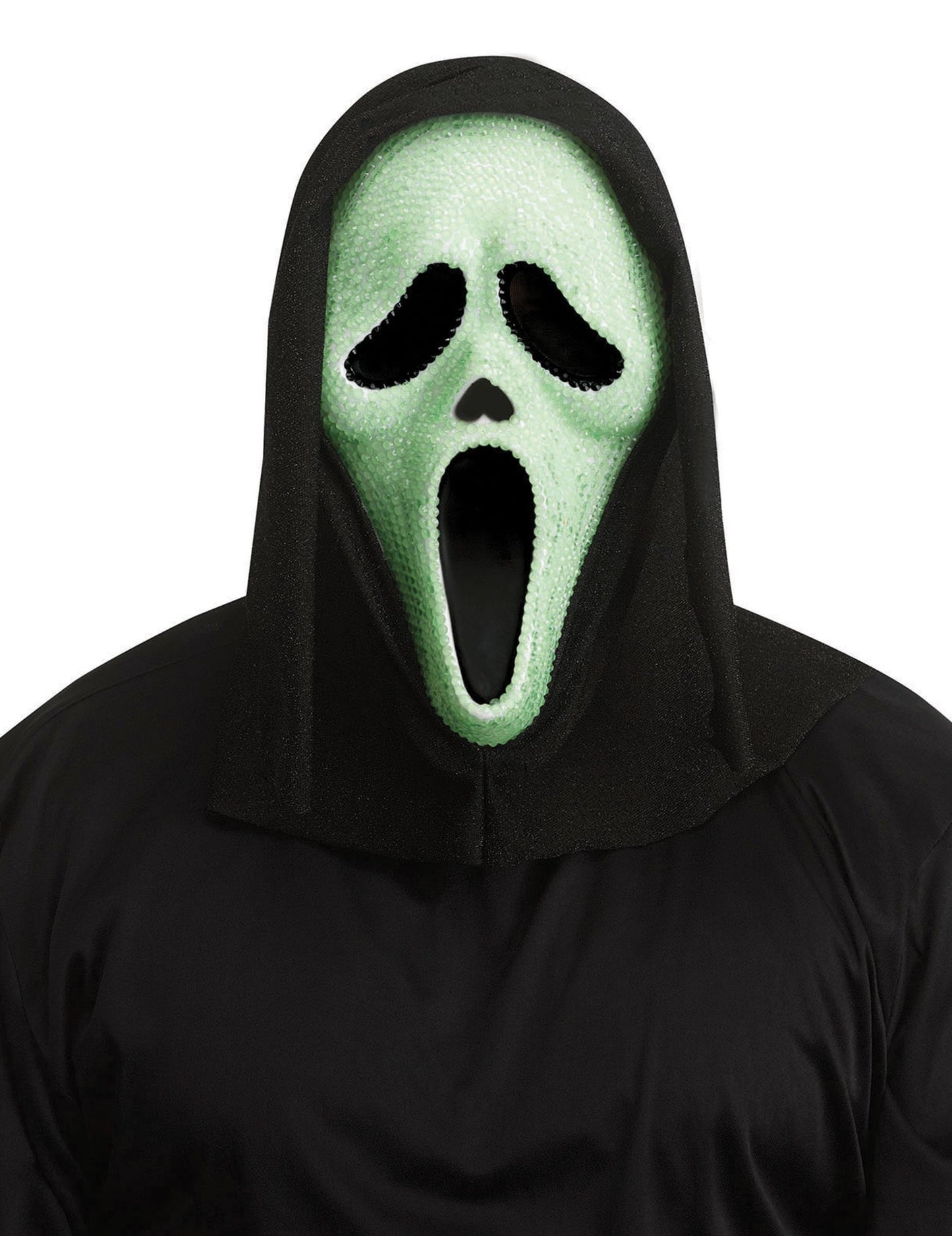 Odrasla svetleča maska Scream™ s kristalčki 