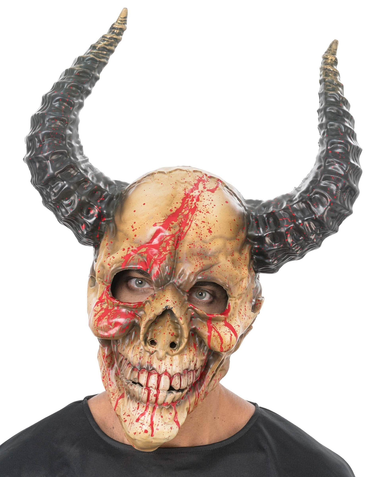 Razkošna krvava demonska maska s skeletom za odrasle