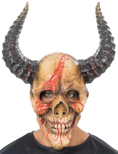 Razkošna krvava demonska maska s skeletom za odrasle