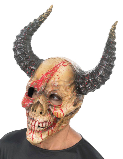 Razkošna krvava demonska maska s skeletom za odrasle