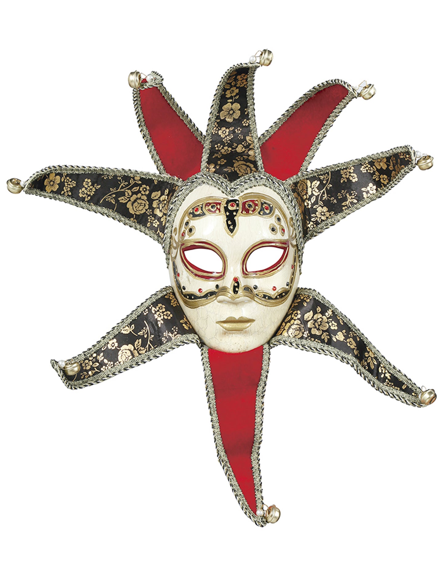 Rdeče-črna ženska beneška maska 