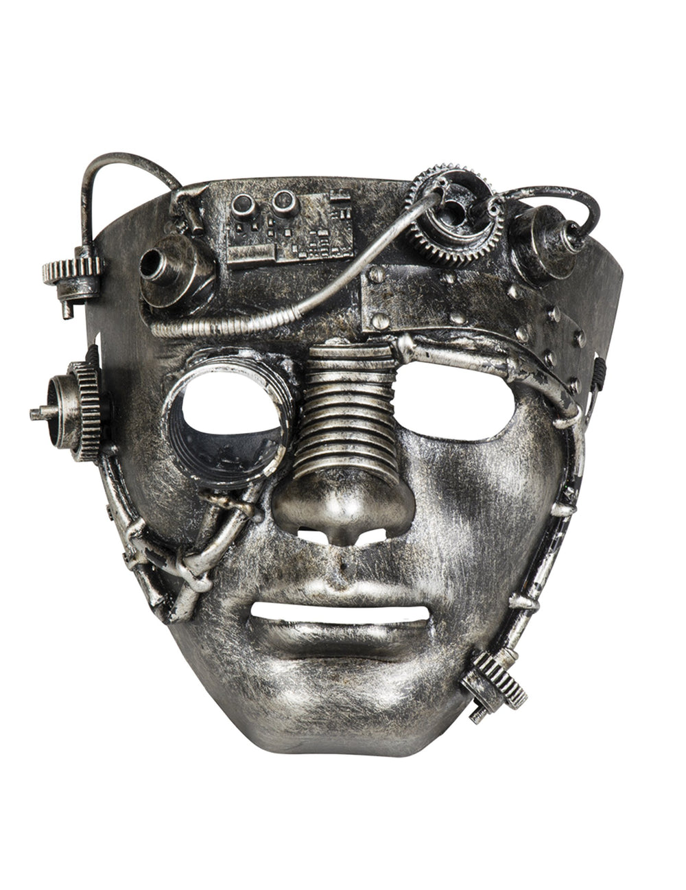 Pogled od spredaj na steampunk masko za obraz za odrasle