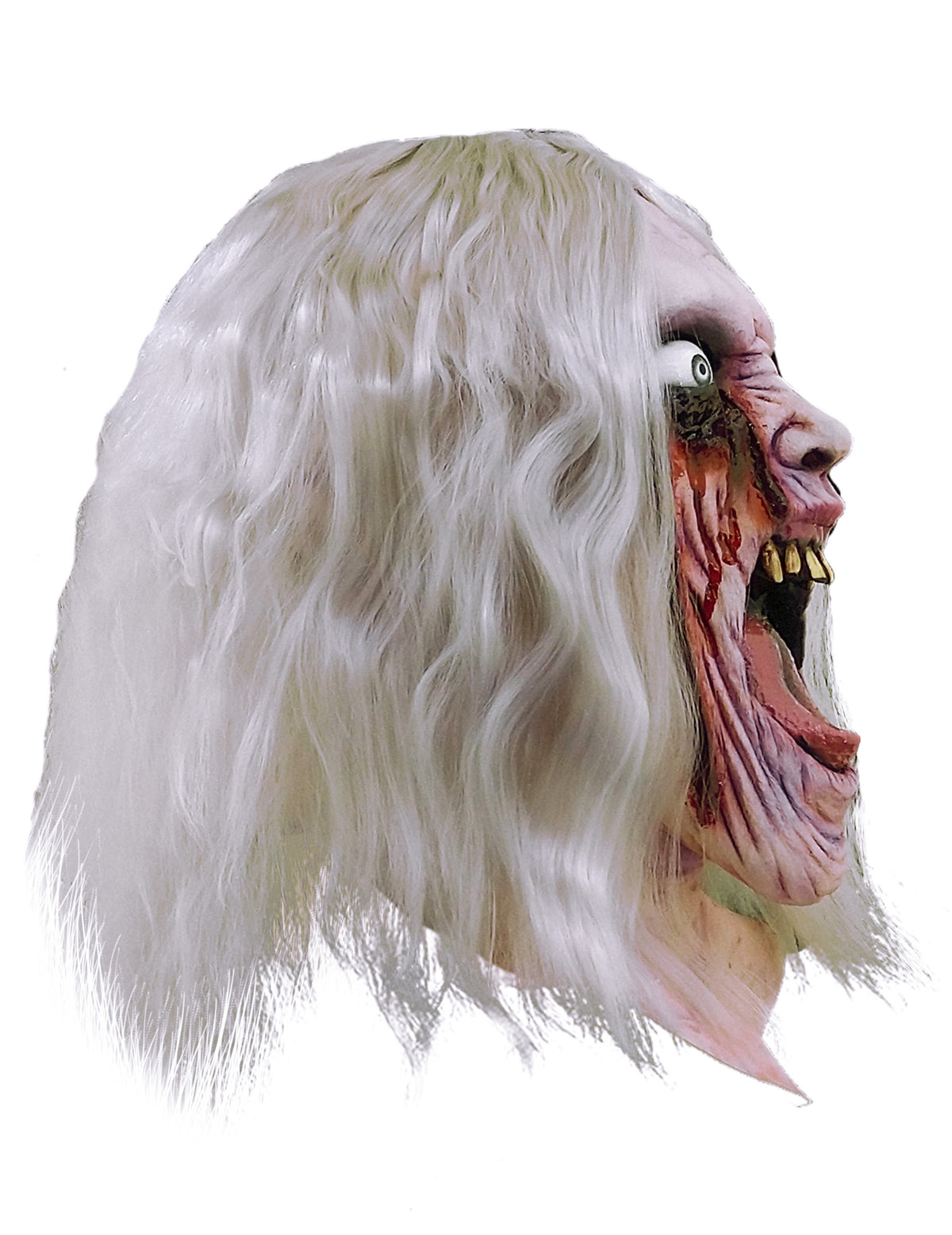Vue de profil du masque zombie sanglant Halloween