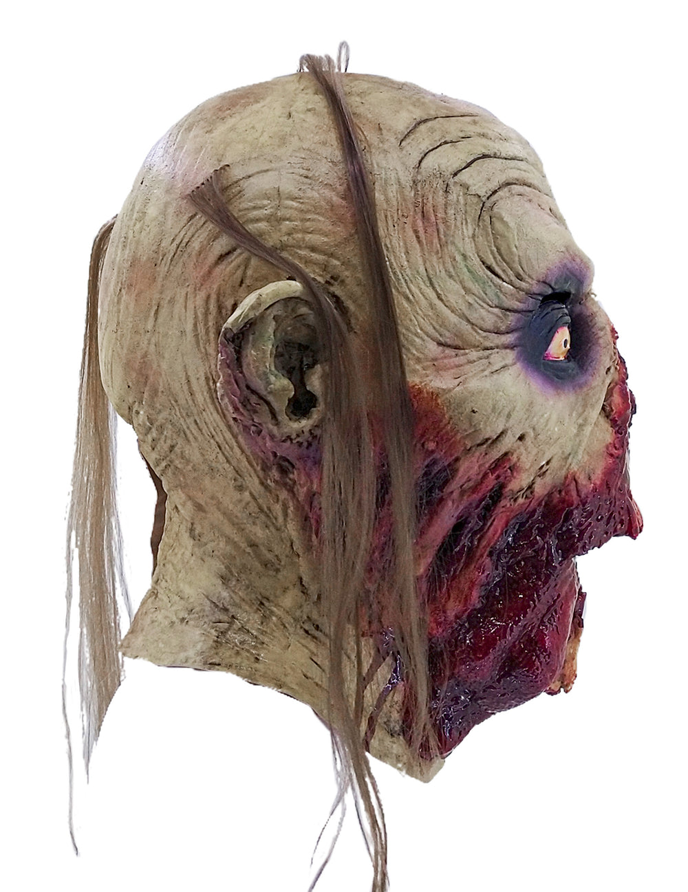 Vue de profil du masque zombie sanglant
