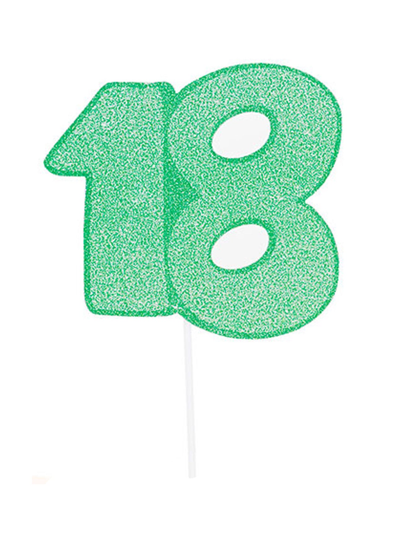 Maxi kartonska izbira številka 18 bleščeče zelena 31 cm za torto