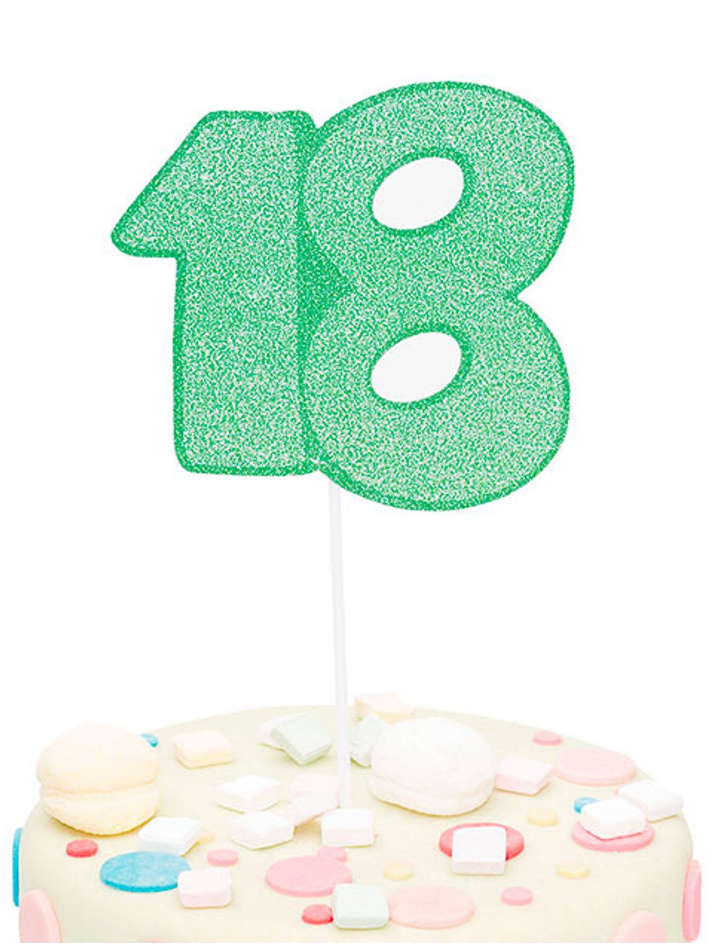 Maxi kartonska izbira številka 18 bleščeče zelena 31 cm za torto